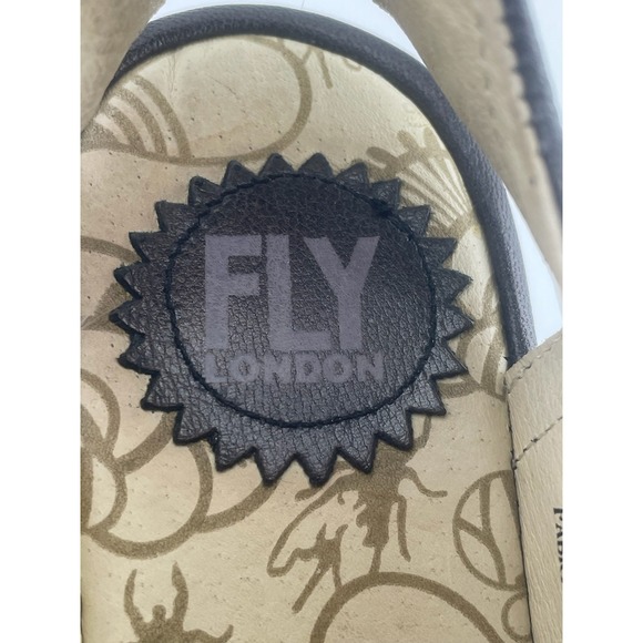 Fly London Yala Metallic Leather Wedge Peep Toe Slingback Sandal 37 6.5-7 - Picture 11 of 16